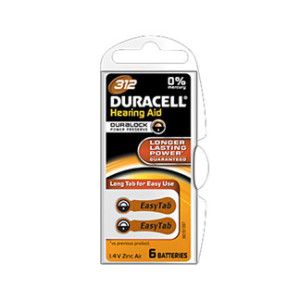 Duracell Hörgerätebatterien mit EasyTab 312 PR41