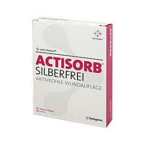 Actisorb Silberfrei 6,5x9,5 cm Kompressen