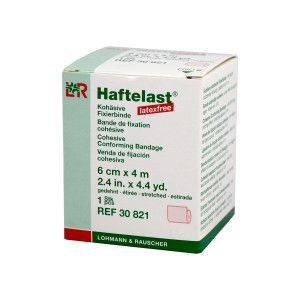 Haftelast Fixierbinde Kohäsiv Latexfrei 6 cmx4 m Creme