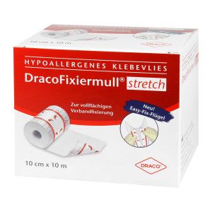 Draco Fixiermull stretch hypoallergen Klebevlies 10cm x 10m