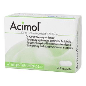 Acimol Filmtabletten mit pH-Teststreifen