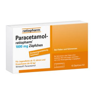 Paracetamol-ratiopharm 1000 mg Zäpfchen