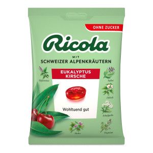 Ricola Eukalyptus Kirsche-Bonbons ohne Zucker