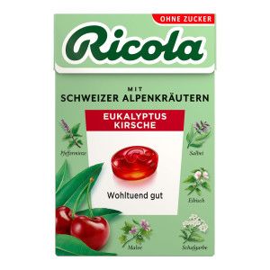 Ricola Eukalyptus Kirsche-Bonbons ohne Zucker