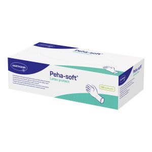 Peha-soft latex protect Untersuchungshandschuhe L