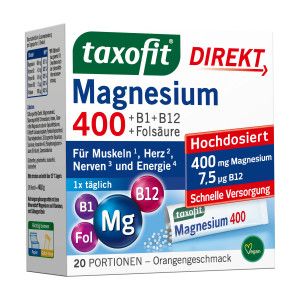 Taxofit Magnesium 400 + B1 + B6 + B12 + Folsäure 800