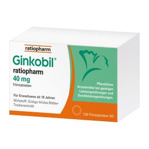 Ginkobil ratiopharm 40 mg mit Ginkgo biloba