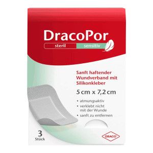 DracoPor sensitiv Steriler Wundverband 5x7,2 cm