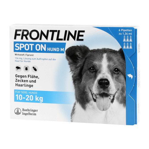 Frontline Spot on Hund M 6 St Flöhe Hunde Tierbedarf claras